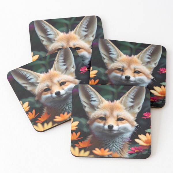 Item preview, Cute Flower Fennec Fox designed and sold by TheArtOfPat.