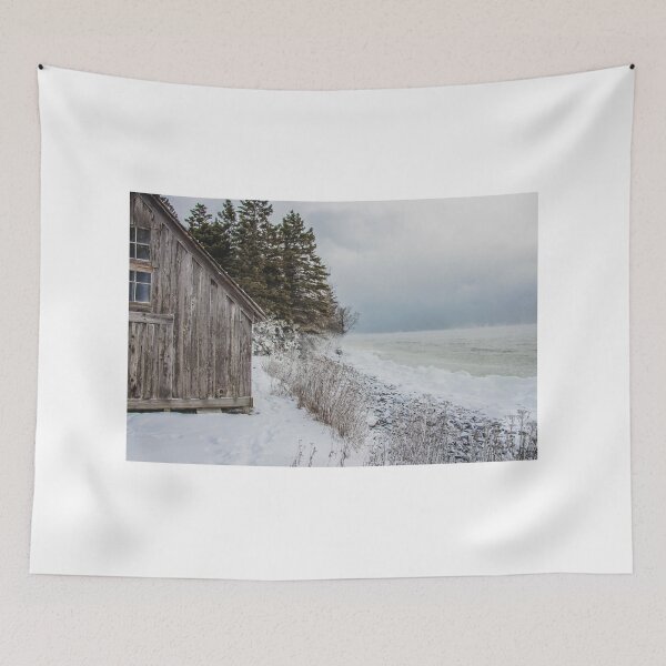 Item preview, Fisherman's Shack on Lake Superior's Icy Shore, MN 4 designed and sold by Arielle S.