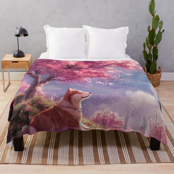 Item preview, Corgi dog in the middle of sakura designed and sold by CorgiCuddle.