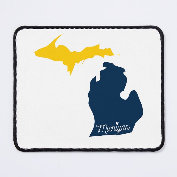 Item preview, Michigan with heart - Maize and blue designed and sold by taffy-lemonade.