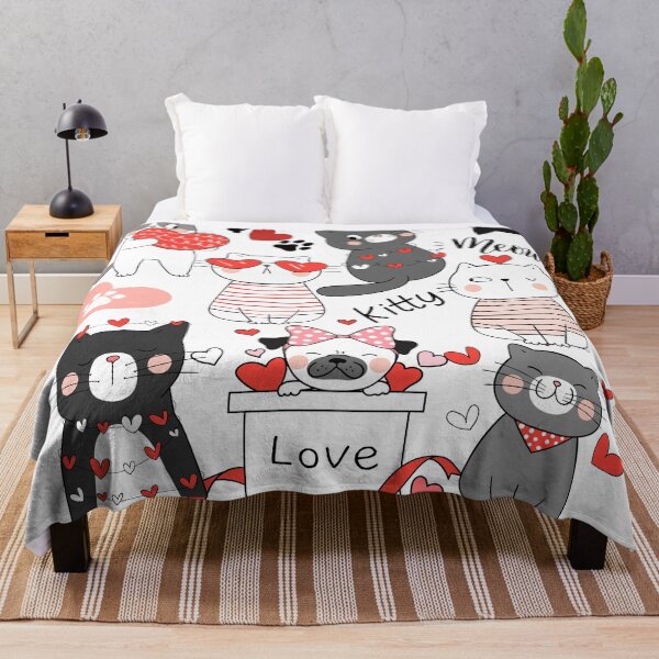 Item preview, Love Cute Kittens girl's cozy comforter by Belle Treasure Chest designed and sold by Luetta Stuger- Fleming.