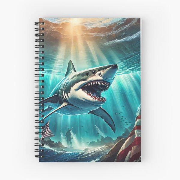 Item preview, Shark -T-Shirt, usa t-shirt, sea t-shirt,flag usa t-shirt designed and sold by giantdesigns.