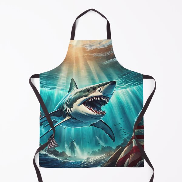 Item preview, Shark -T-Shirt, usa t-shirt, sea t-shirt,flag usa t-shirt designed and sold by giantdesigns.