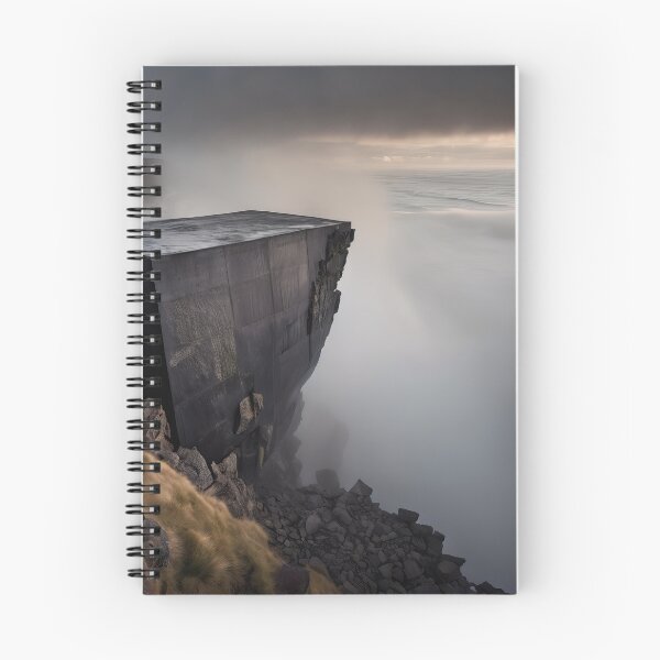 Item preview, An eerie black structure overlooks the vast expanse of the Icelandic sea, a haunting presence on the edge of the world designed and sold by petrovk.