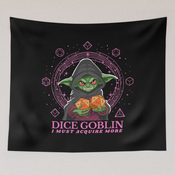 Item preview, Dice Goblin Must Acquire More - Pink designed and sold by Geobat.