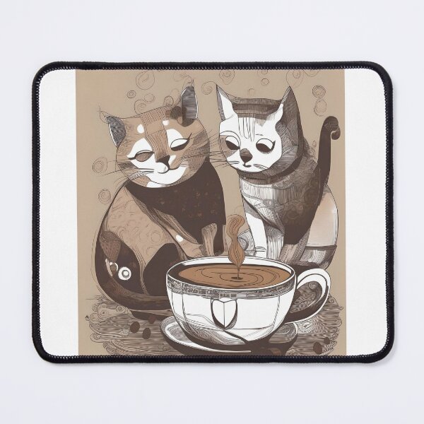 Item preview, Cats Admiring Coffee designed and sold by JulieBlaise.