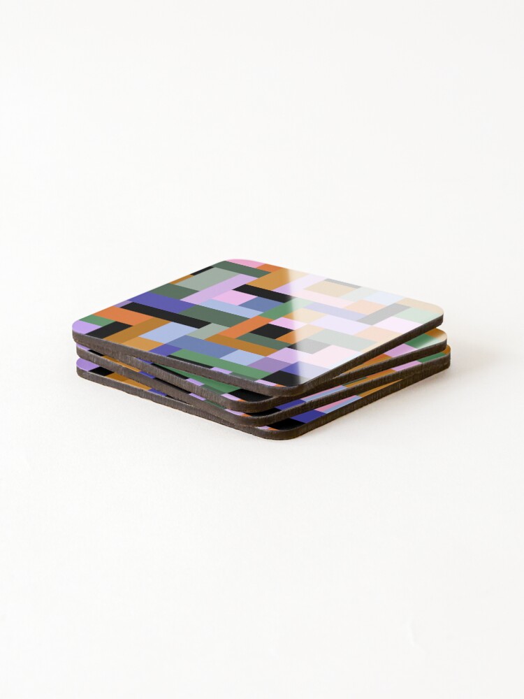 Thumbnail 4 of 5, Coasters (Set of 4), Geometric Pattern in Multi Colour designed and sold by OneThreeSix.