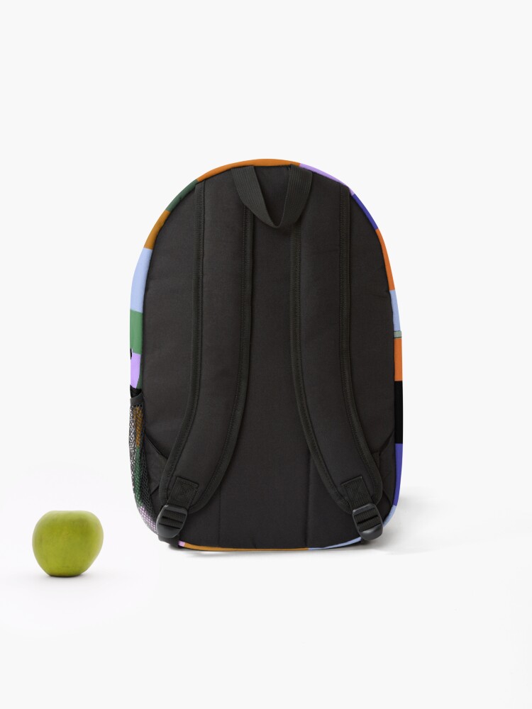 Thumbnail 2 of 3, Backpack, Geometric Pattern in Multi Colour  designed and sold by OneThreeSix.