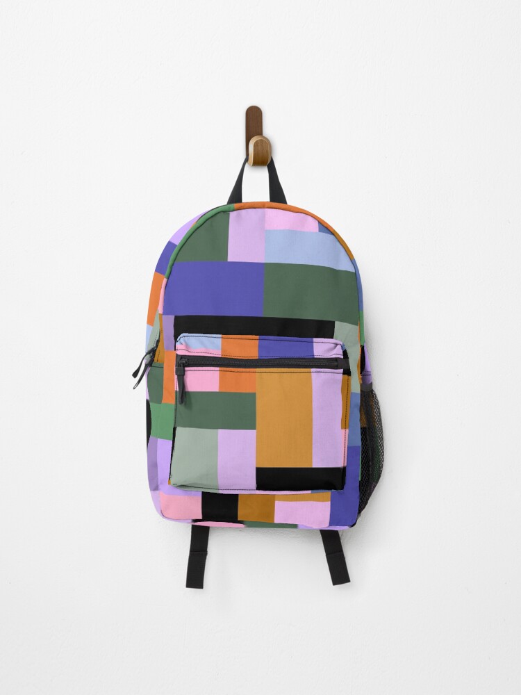 Thumbnail 1 of 3, Backpack, Geometric Pattern in Multi Colour  designed and sold by OneThreeSix.