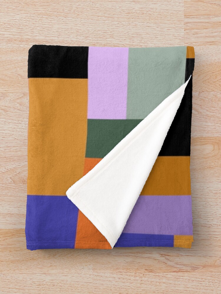 Thumbnail 3 of 6, Throw Blanket, Geometric Pattern in Multi Colour  designed and sold by OneThreeSix.