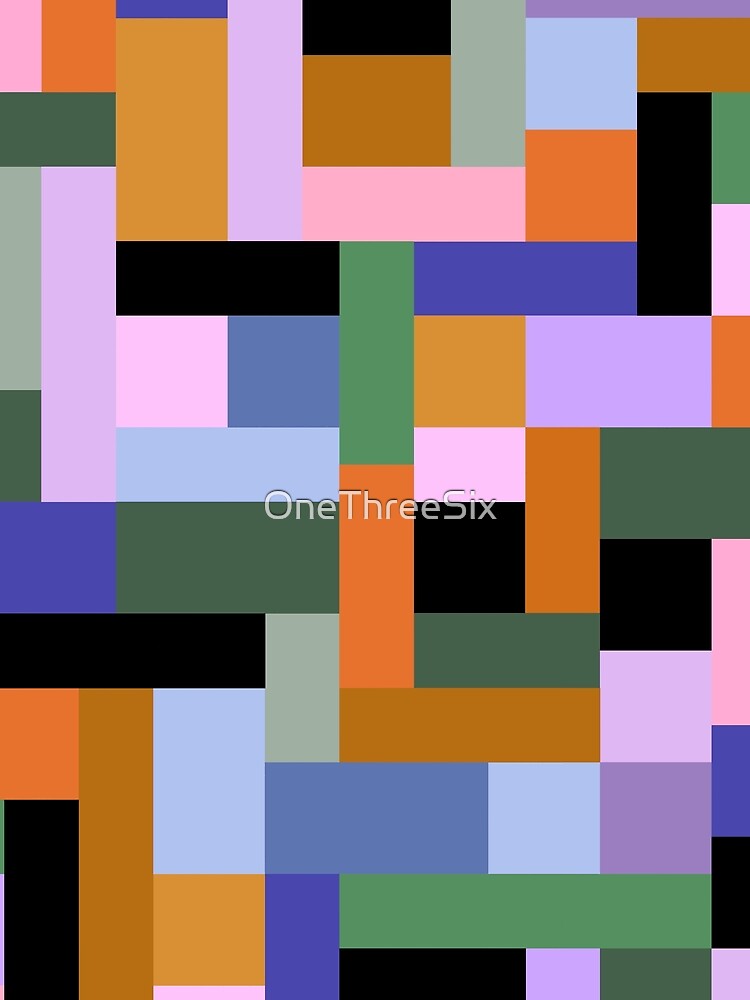 Thumbnail 3 of 3, Scarf, Geometric Pattern in Multi Colour  designed and sold by OneThreeSix.