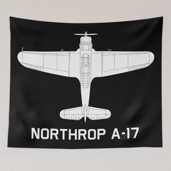 Item preview, Northrop A-17 American WW2 Attack Bomber Plane Silhouette designed and sold by MilitaryMart.