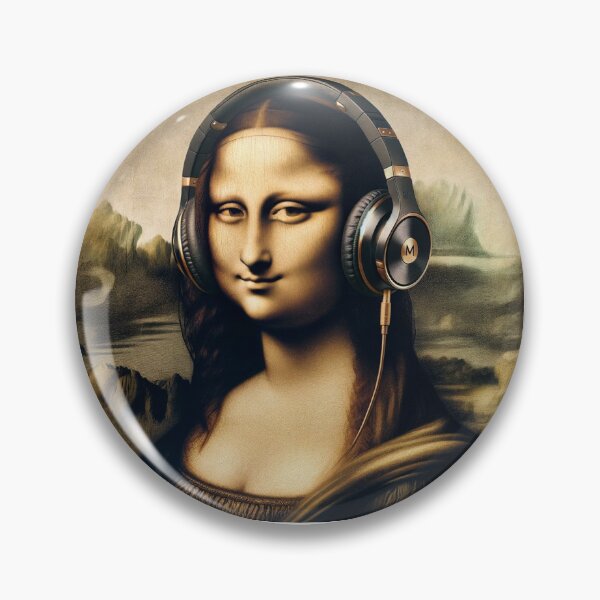 Item preview, Mona Lisa with Headphones designed and sold by Lane L. Mälkin Design.