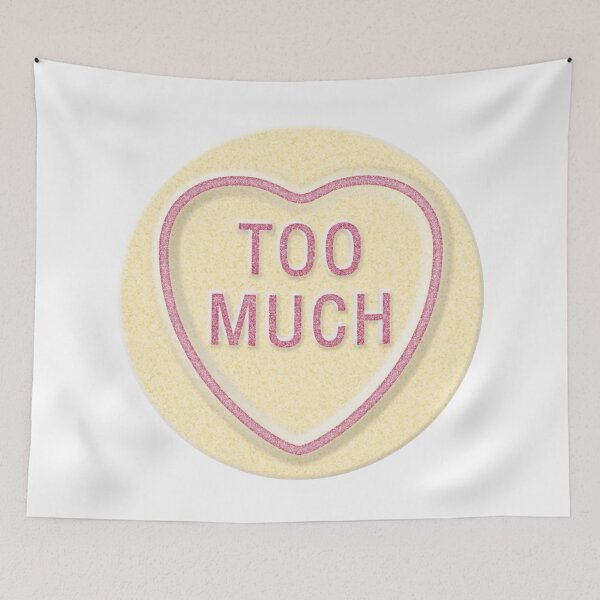 Item preview, NDVH Love Heart TOO MUCH designed and sold by Nik’s T-Shirts.