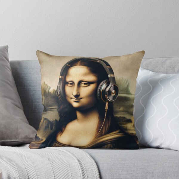 Item preview, Mona Lisa with Headphones designed and sold by Lane L. Mälkin Design.