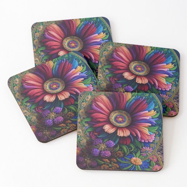 Item preview, Whimsical Flowers in Vivid Colors designed and sold by Beyond The Canvas.