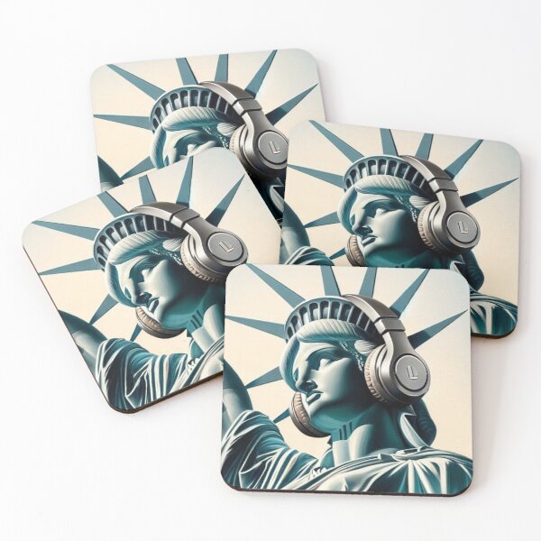 Item preview, Statute of Liberty with Headphones designed and sold by Lane L. Mälkin Design.