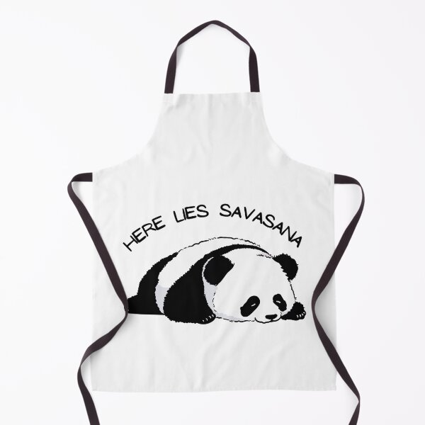 Item preview, HIER LIES SAVASANA Panda Yoga designed and sold by LyricsWear.