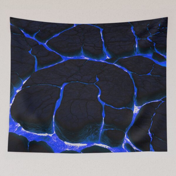 Item preview, Beautiful Blue Lava On Fire - Cracking Rocks  designed and sold by SassyArtistry.