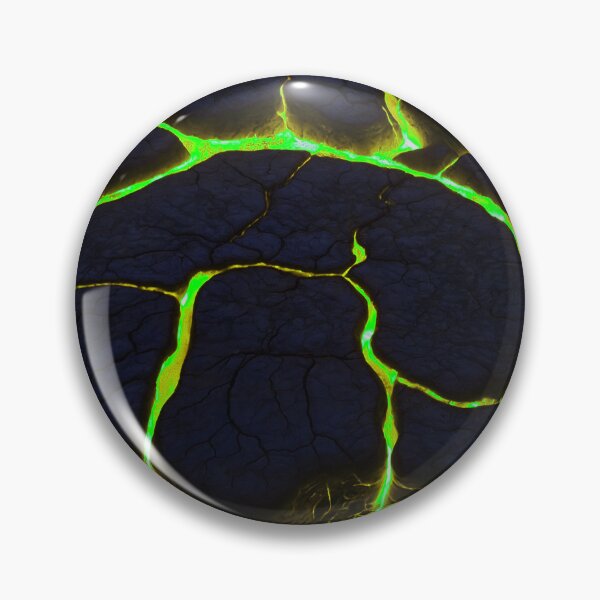 Item preview, Beautiful Green Lava On Fire - Cracking Rocks  designed and sold by SassyArtistry.