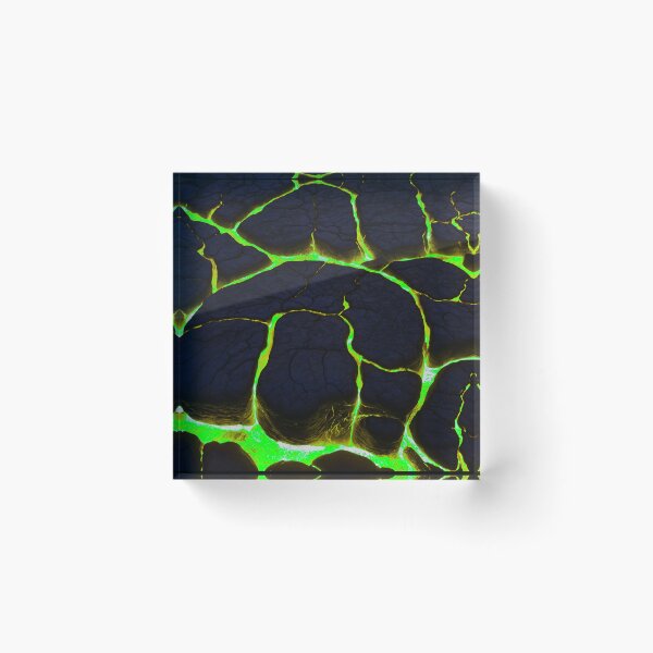 Item preview, Beautiful Green Lava On Fire - Cracking Rocks  designed and sold by SassyArtistry.