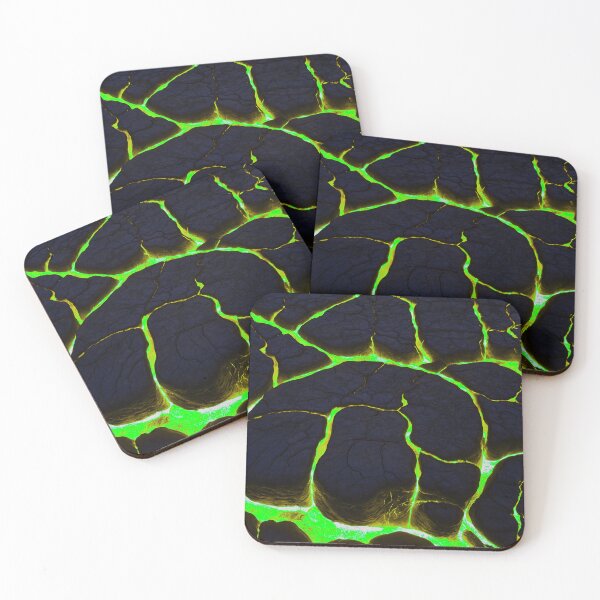 Item preview, Beautiful Green Lava On Fire - Cracking Rocks  designed and sold by SassyArtistry.