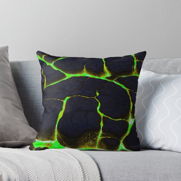 Item preview, Beautiful Green Lava On Fire - Cracking Rocks designed and sold by SassyArtistry.