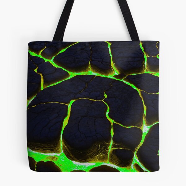 Item preview, Beautiful Green Lava On Fire - Cracking Rocks  designed and sold by SassyArtistry.