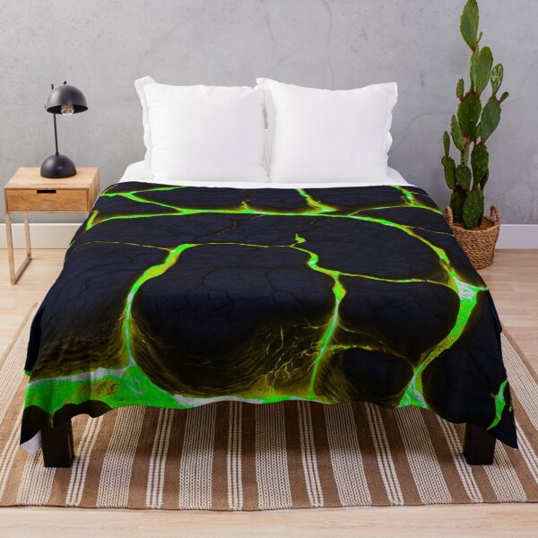 Item preview, Beautiful Green Lava On Fire - Cracking Rocks  designed and sold by SassyArtistry.