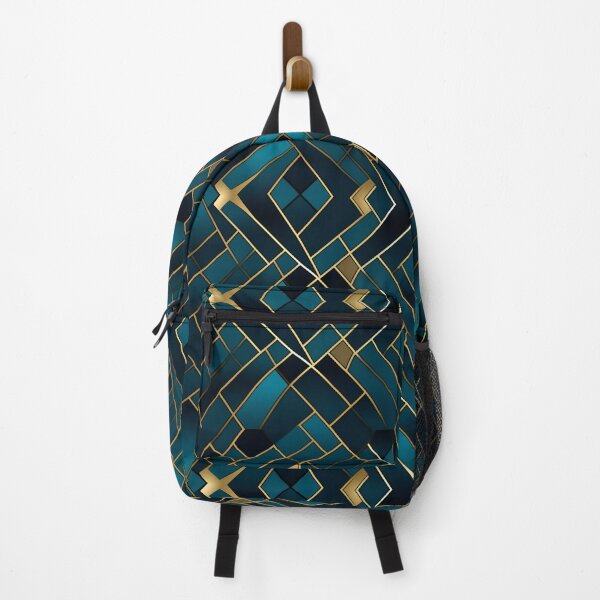 Item preview, Edgy lines - Petrol and Gold designed and sold by SaraBakx.