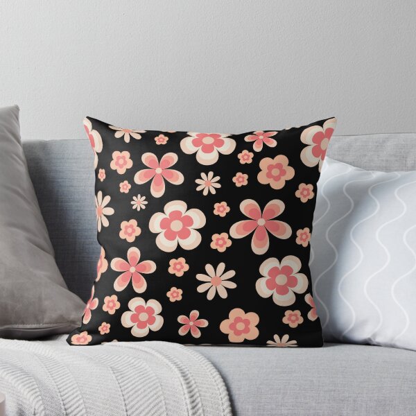 Item preview, Pantone 2024 Peach Fuzz Retro Flower Power Toss Pattern designed and sold by ClaudiaFlores.