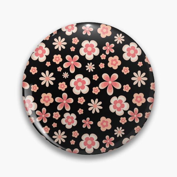 Item preview, Pantone 2024 Peach Fuzz Retro Flower Power Toss Pattern designed and sold by ClaudiaFlores.