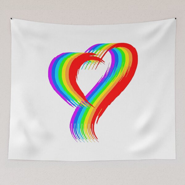 Item preview, Rainbow Heart Pride Pop Art V2a designed and sold by RetrospectUK.