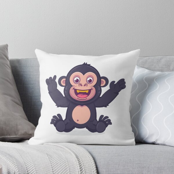Item preview, Cheerful Chimpanzee Cartoon Character Joy designed and sold by prehistoricco.
