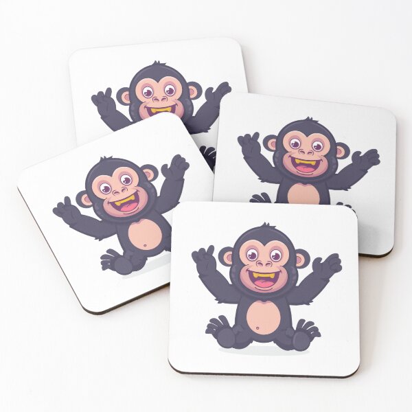 Item preview, Cheerful Chimpanzee Cartoon Character Joy designed and sold by prehistoricco.