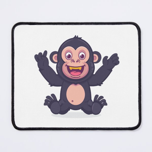 Item preview, Cheerful Chimpanzee Cartoon Character Joy designed and sold by prehistoricco.