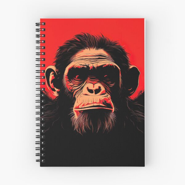 Item preview, Chimpanzee | Red minimalism designed and sold by ComicsFactory.