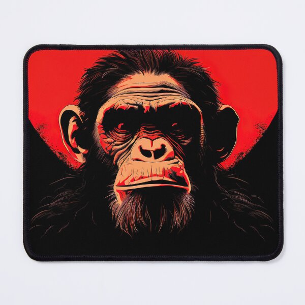Item preview, Chimpanzee | Red minimalism designed and sold by ComicsFactory.