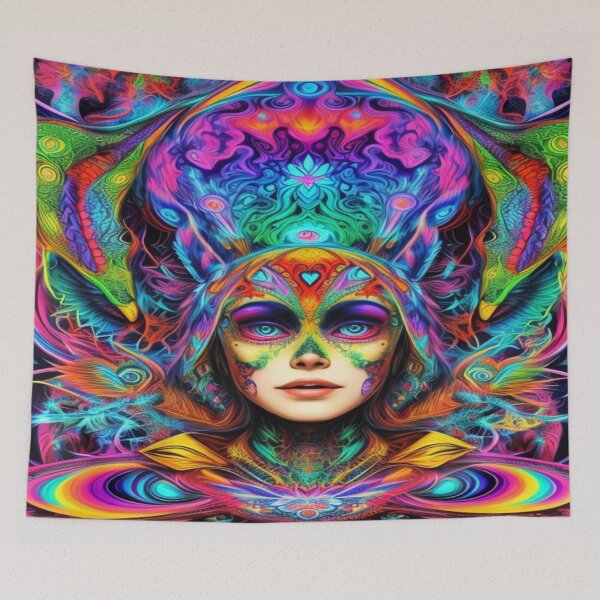 Item preview,  Psychedelic experience, portrait of lady. designed and sold by Cherryblossom50.