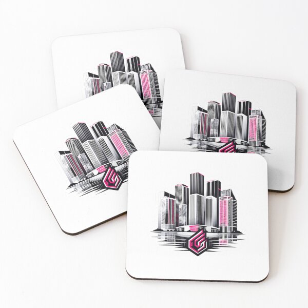 Item preview, Geometric Miami Skyline designed and sold by pixelpulsenyc.