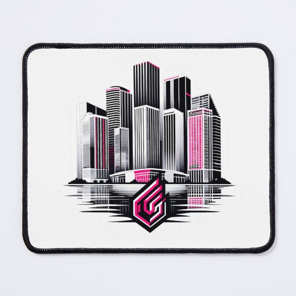 Item preview, Geometric Miami Skyline designed and sold by pixelpulsenyc.