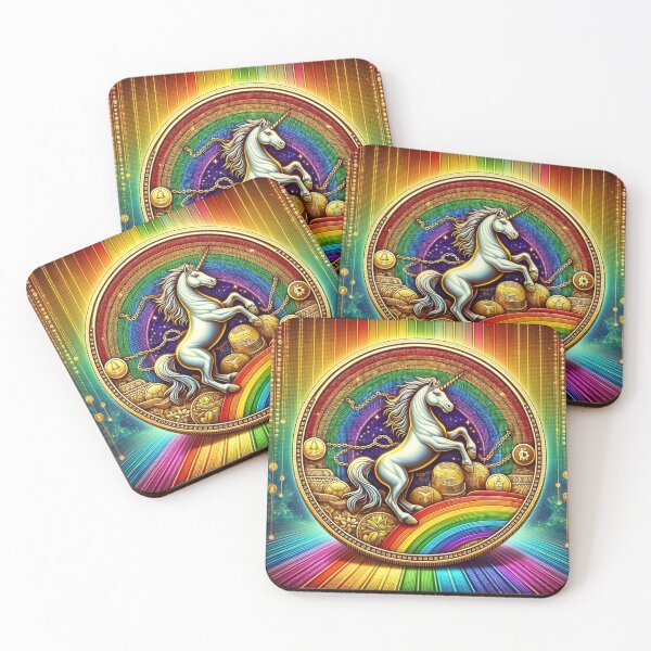 Item preview, Fantasy Rainbow Unicorn Coin Concept designed and sold by Emoji Emblems.