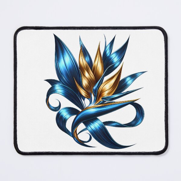 Item preview, Creative plants representation in blue and gold shine designed and sold by AD-Digital-Art.