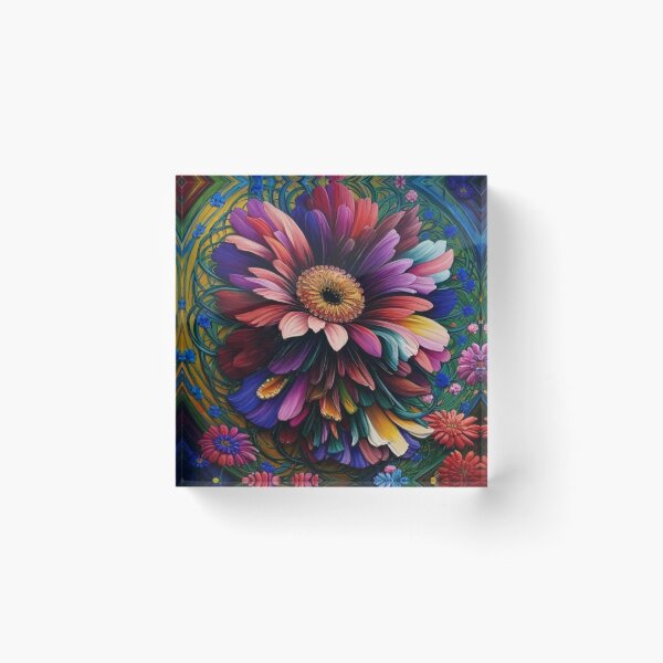 Item preview, Whimsical Flowers in Vivid Colors designed and sold by Beyond The Canvas.