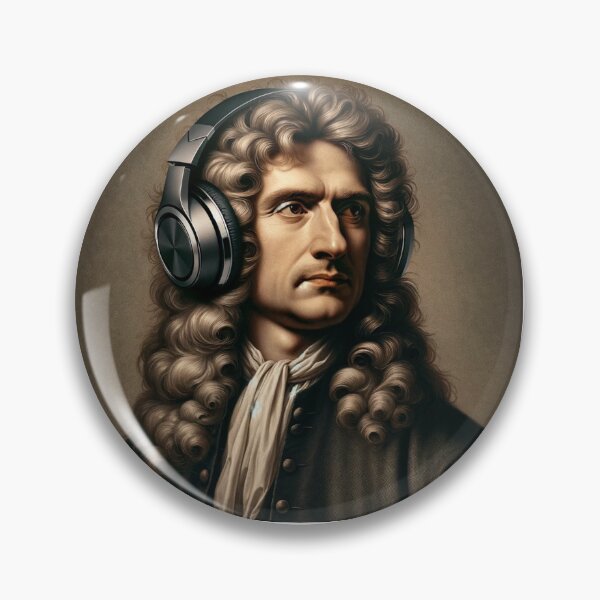 Item preview, Isaac Newton with Headphones designed and sold by Lane L. Mälkin Design.
