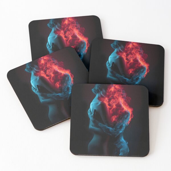 Item preview, Love flames donker Burnt Love designed and sold by DeMuurdecoratie.