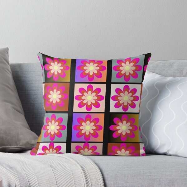 Item preview,  Funky Retro Psychedelic Flowers Groovy 4 Pattern Comforter designed and sold by LLdreams.