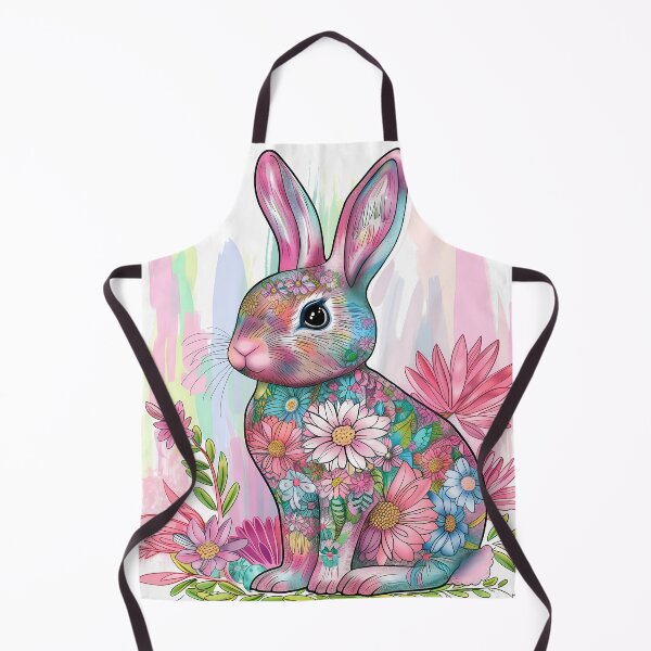 Item preview, Floral Patterned Bunny - Colorful Spring & Easter Rabbit Art designed and sold by David Balzen.