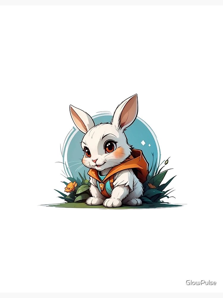 Thumbnail 3 of 3, Poster, Cute Little Rabbit designed and sold by GlowPulse.