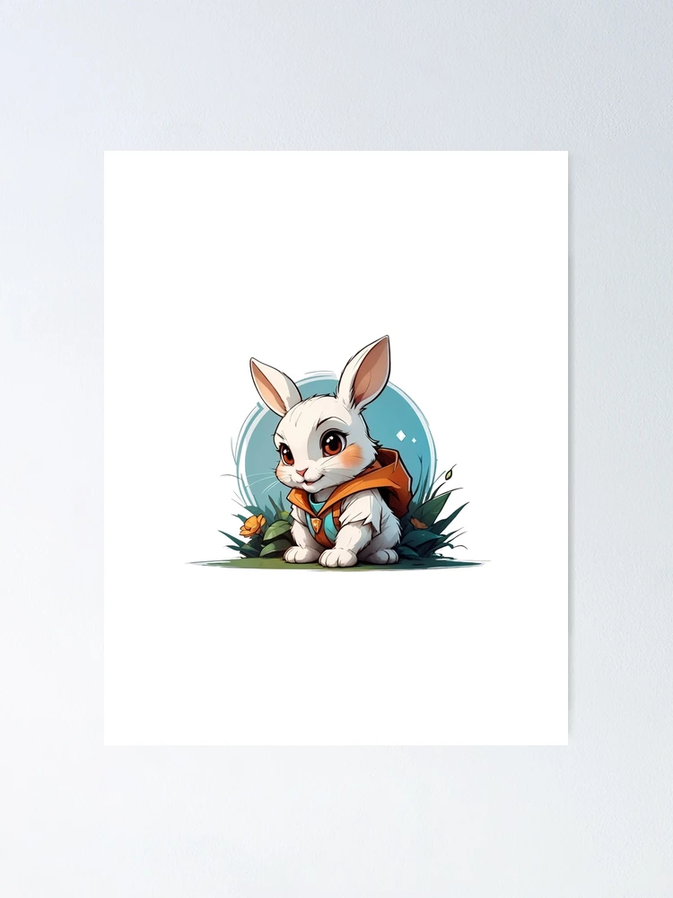 Thumbnail 1 of 3, Poster, Cute Little Rabbit designed and sold by GlowPulse.
